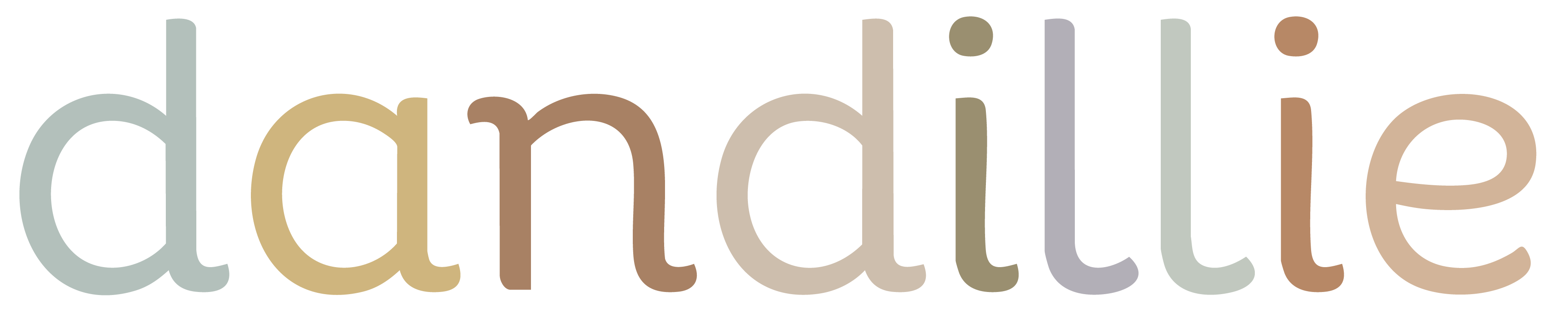 Dandillie website logo with muted colors