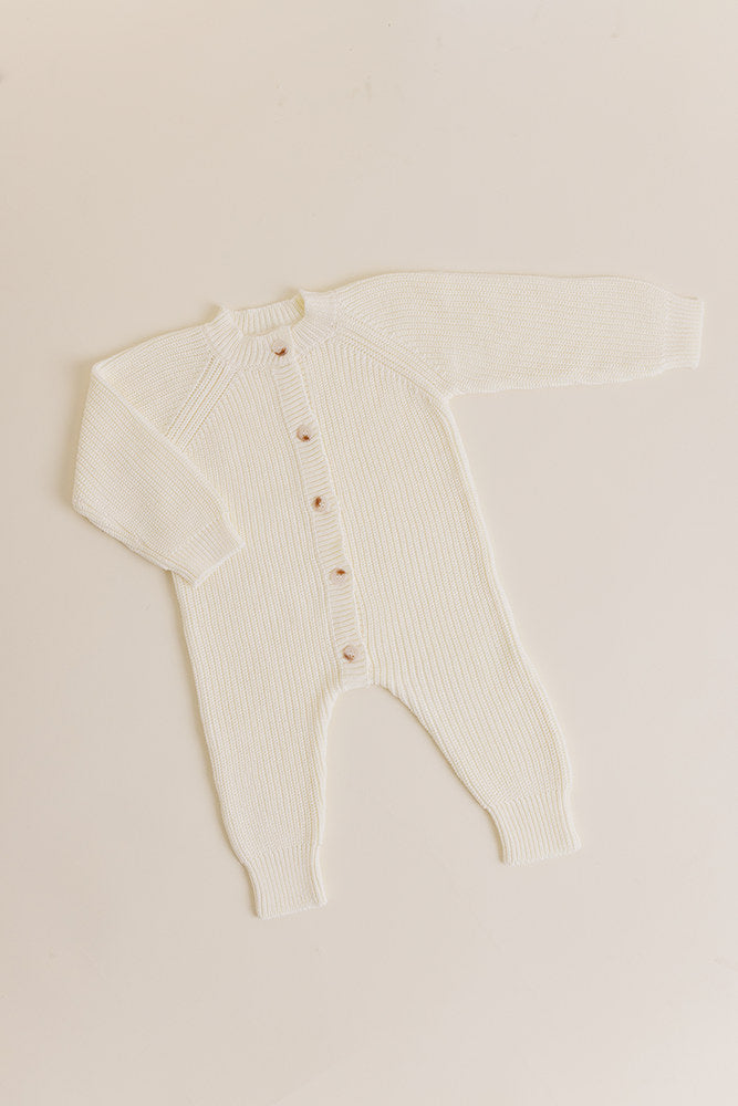 Cream Knit Romper