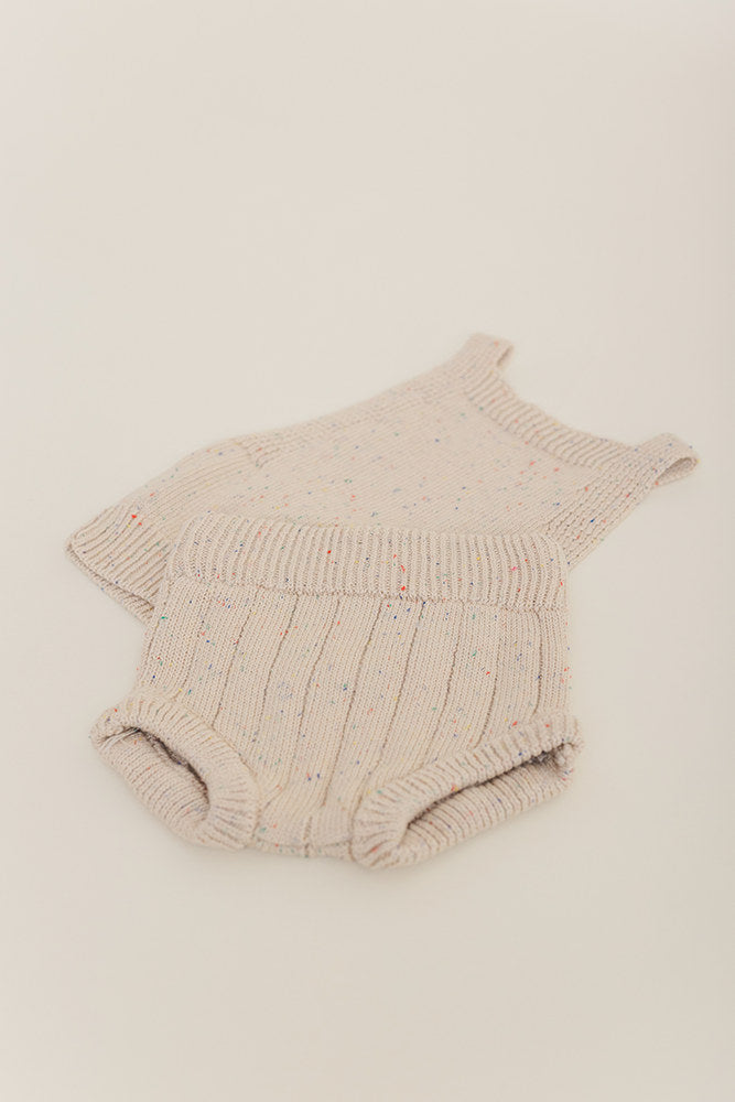 Sprinkle Knit Top & Bloomer Set - Hazelnut