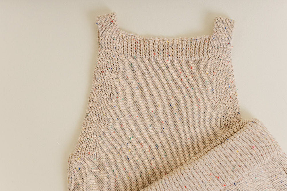 Sprinkle Knit Top & Bloomer Set - Hazelnut