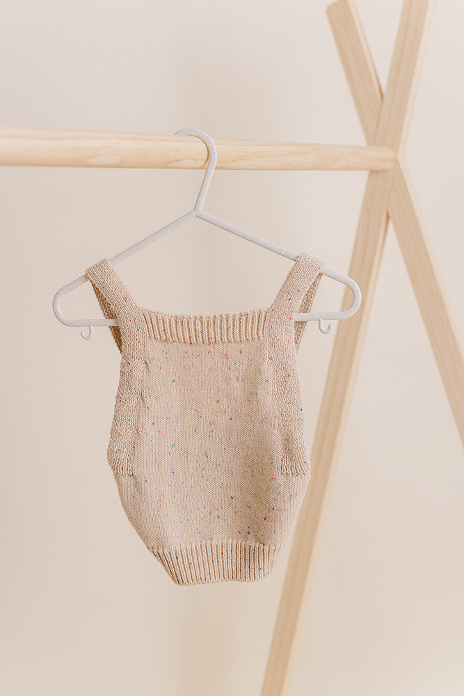 Sprinkle Knit Top & Bloomer Set - Hazelnut