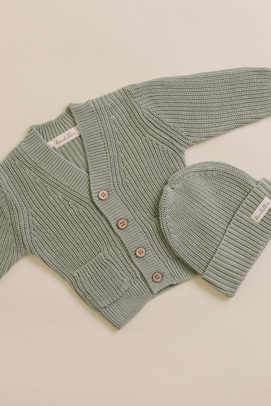 Fern Knit Cardigan and Beanie