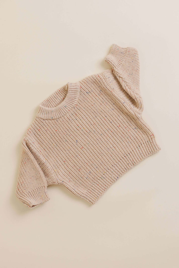 Sprinkle Knit Sweater Hazelnut Flat 2