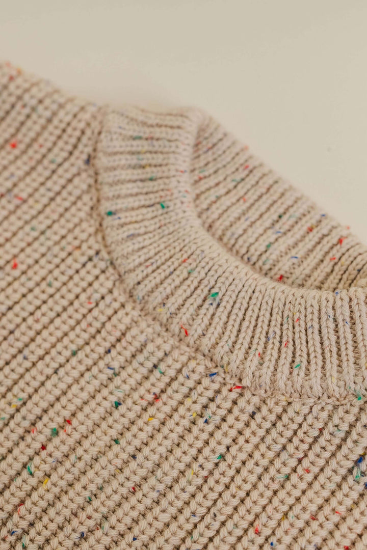 Sprinkle Knit Sweater Hazelnut Flat 3