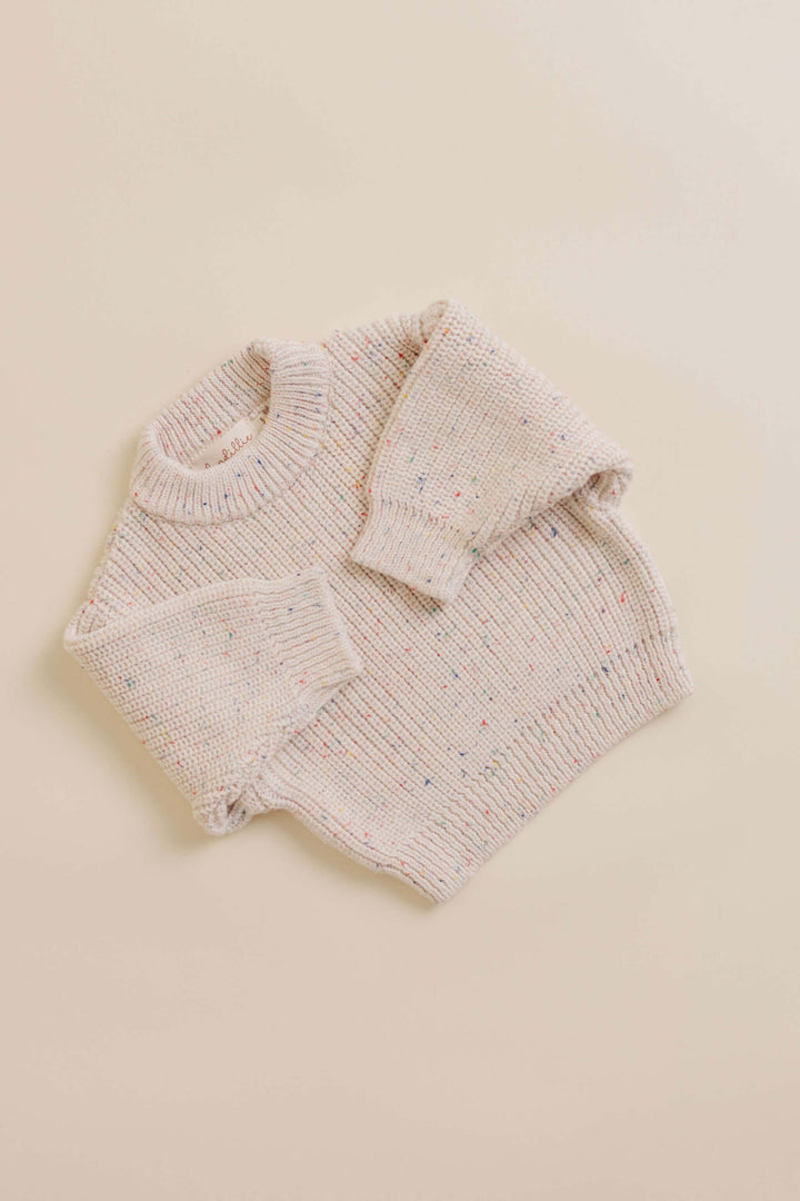 Sprinkle Knit Sweater Oat Flat 1