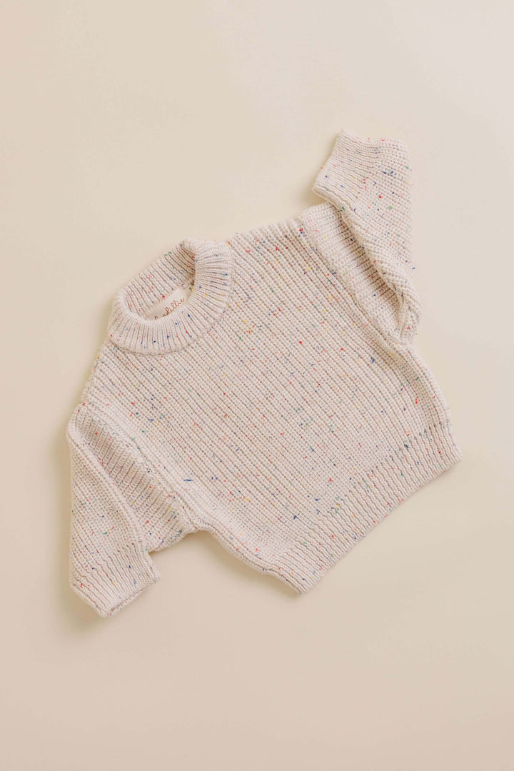 Sprinkle Knit Sweater Oat Flat 3