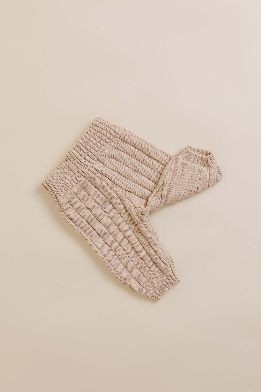 Sprinkle Knit Wide Ribbed Pants Hazelnut