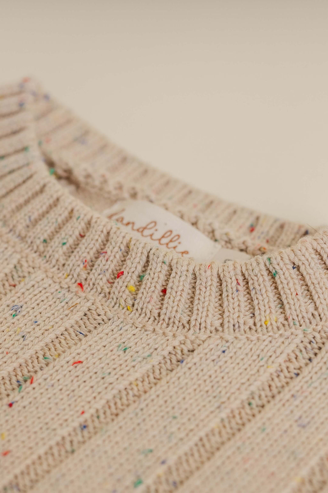 Sprinkle Knit Wide Ribbed Sweater Hazelnut