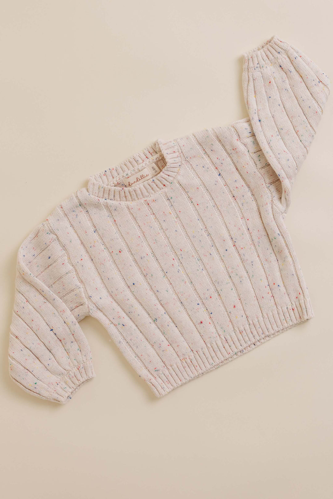 Sprinkle Knit Wide Ribbed Sweater Oat