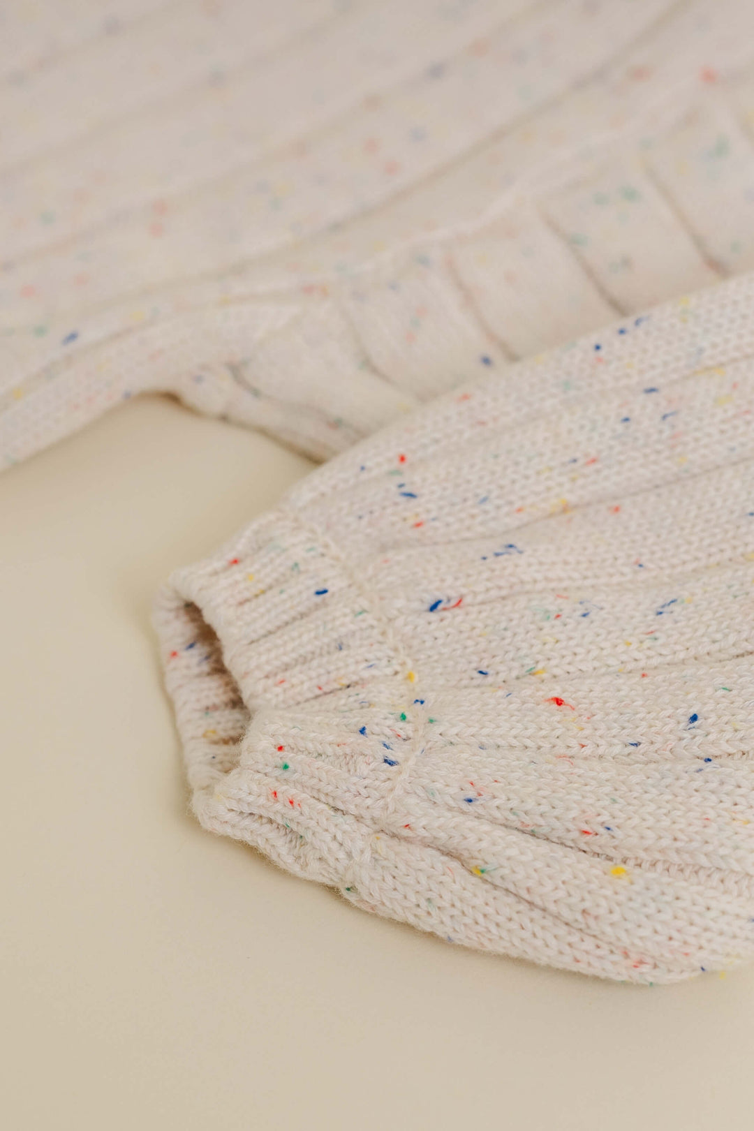 Sprinkle Knit Wide Ribbed Sweater Oat