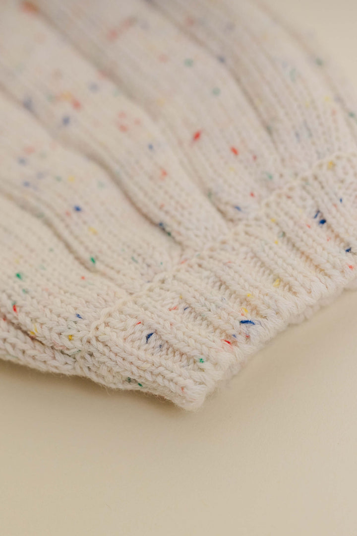 Sprinkle Knit Wide Ribbed Sweater Oat