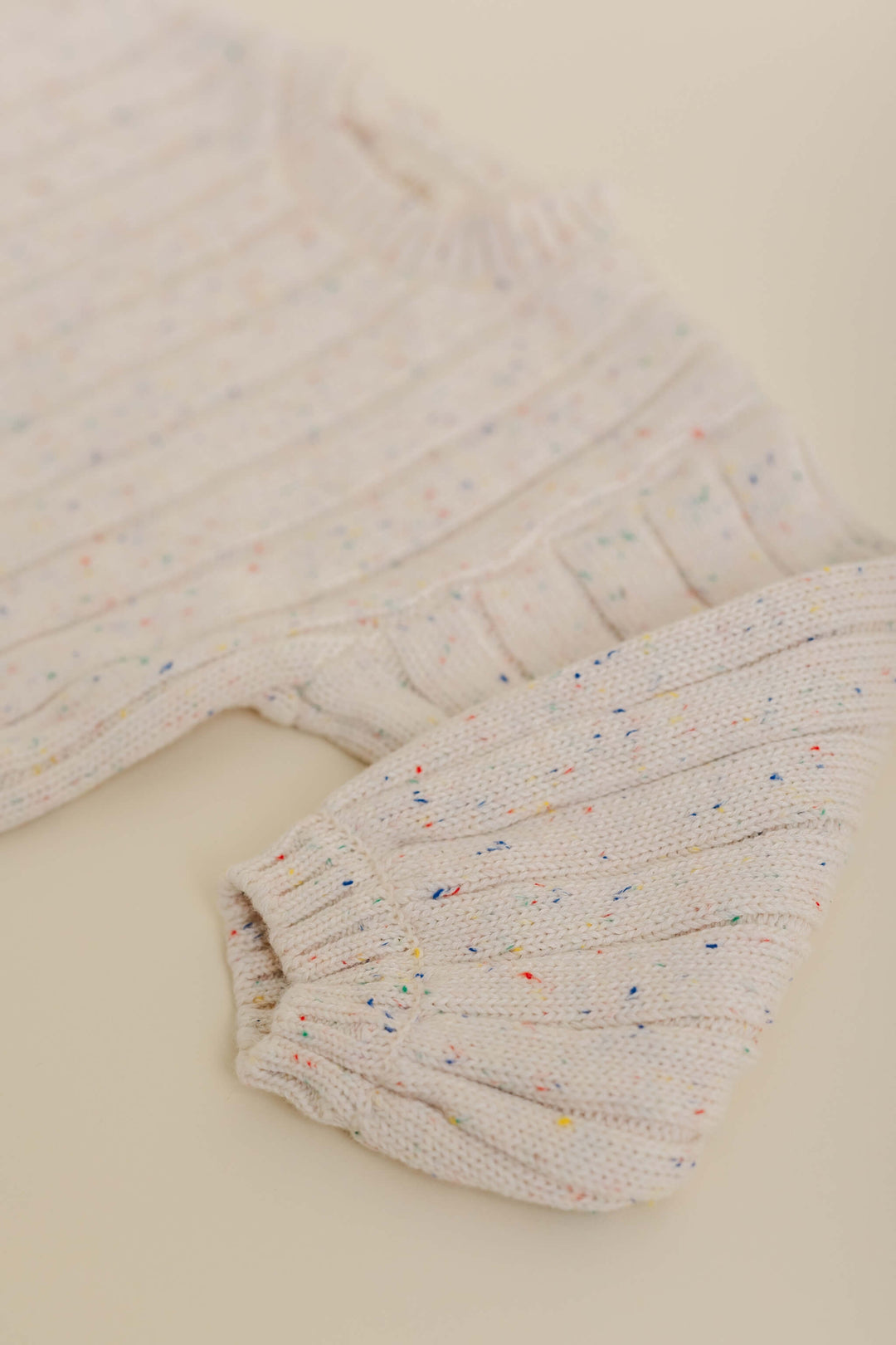 Sprinkle Knit Wide Ribbed Sweater Oat