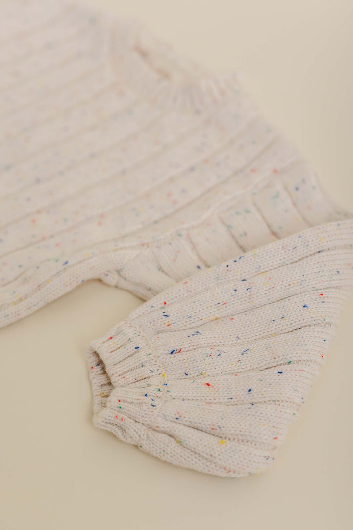 Sprinkle Knit Wide Ribbed Sweater Oat